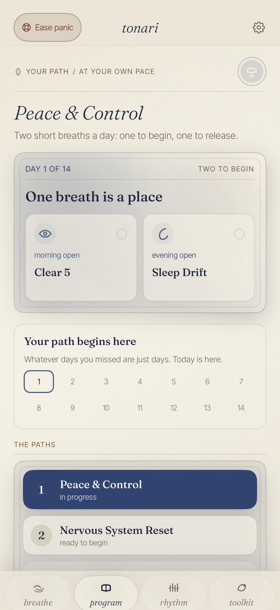 A gentle multi-day path